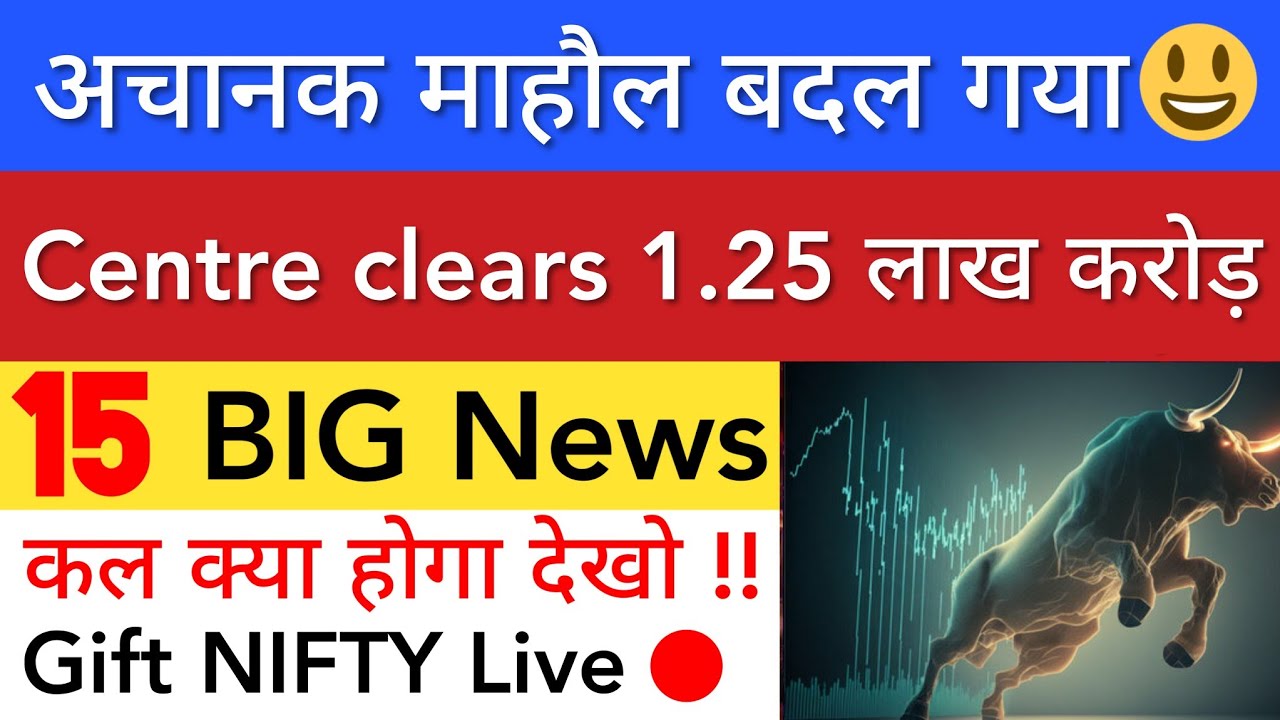 अचानक माहौल बदल गया 🔥 SHARE MARKET LATEST NEWS TODAY TOMORROW | STOCK MARKET INDIA