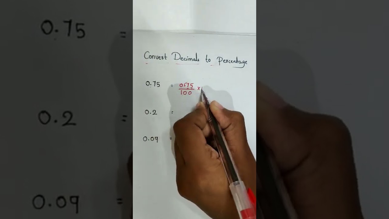 Convert decimal into percentage #shorts #youtubeshorts