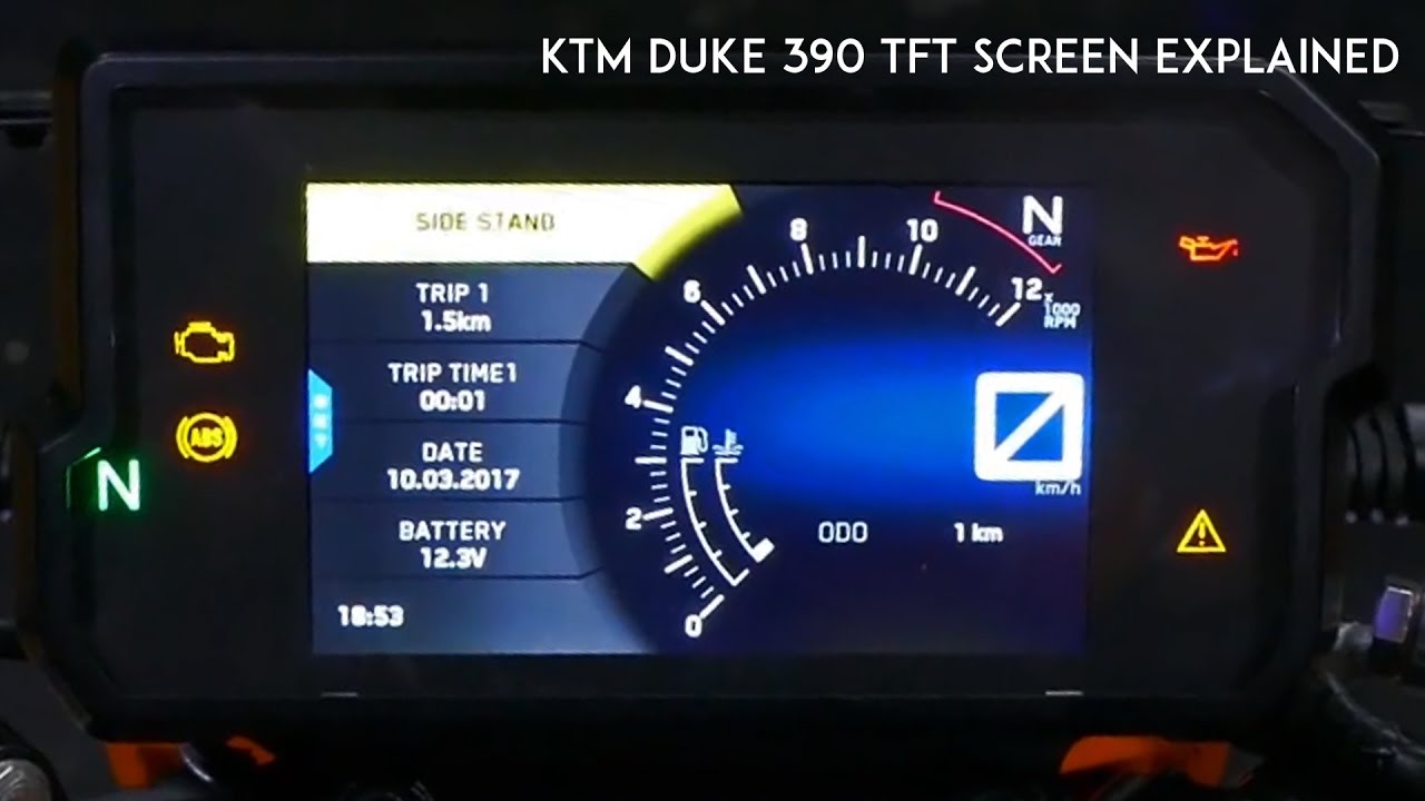 2017 KTM Duke 390 TFT Screen Console | All you Need to Know | RWR