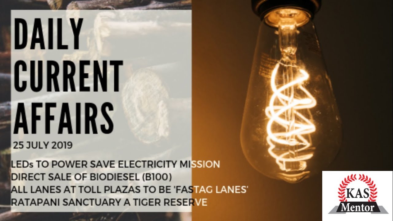 Daily KAS Current Affairs in Malayalam - LED's TO SAVE ELECTRICITY,DIRECT SALE OF BIODIESEL (B100)