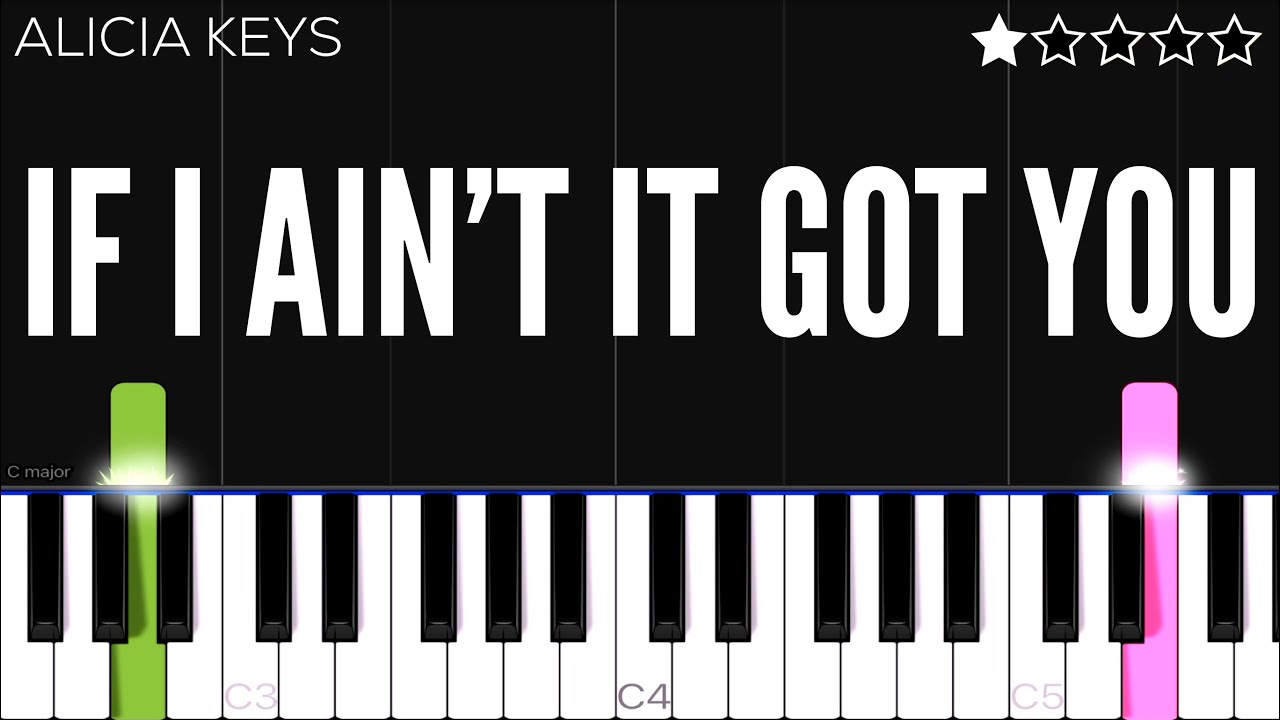 Alicia Keys - If I Ain&rsquo;t Got You | EASY Piano Tutorial