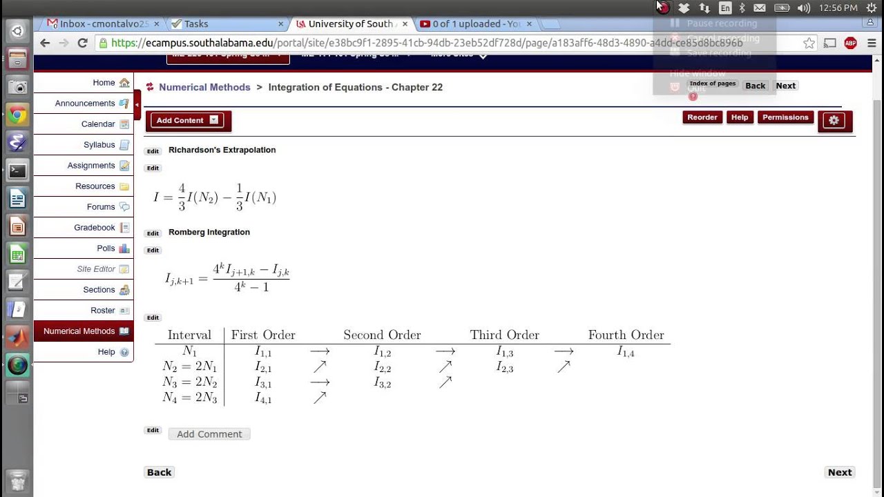 MATLAB Help - Romberg Integration