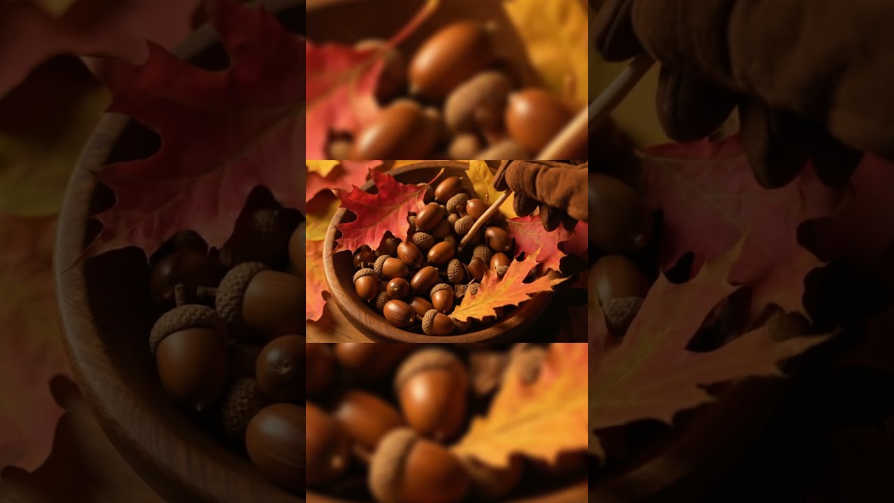 The Sound of Autumn ASMR 🍂 Cozy Rattling Acorns #asmr #asmrsounds