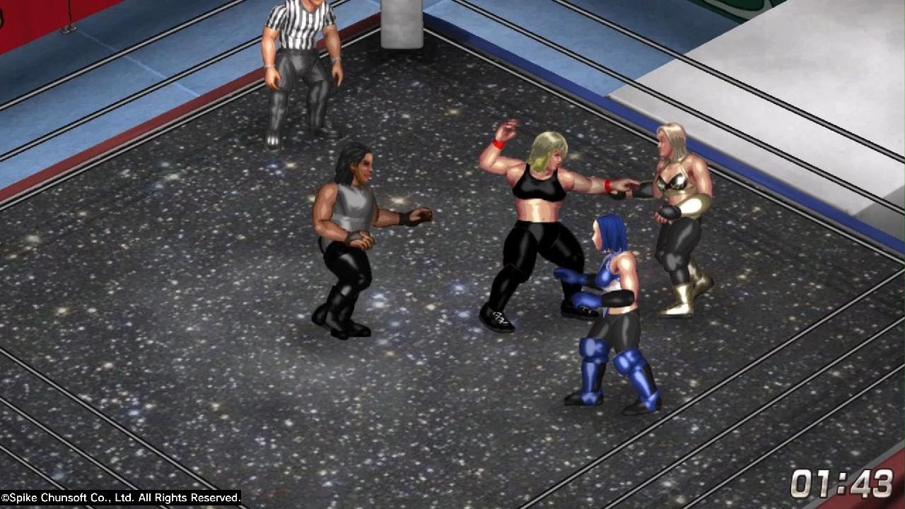 FIRE PRO WRESTLING WORLD Multiverse wrestling  Amy & Maria vs Christa & Sophie