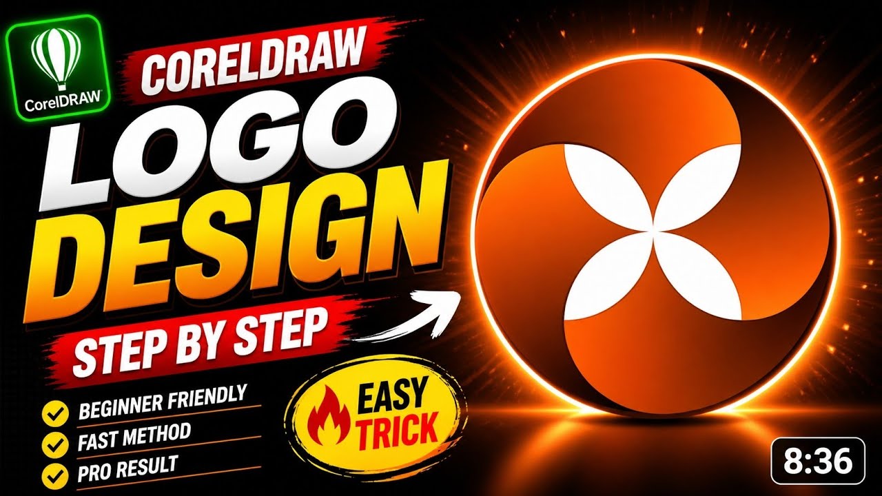 CorelDraw typography design logo I CorelDraw Logo design ideas I CorelDraw Design ideas #aggraphics