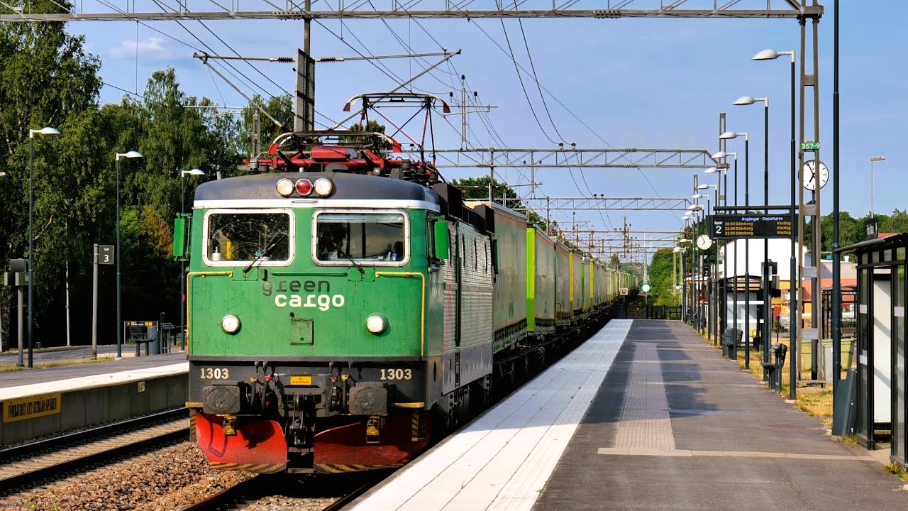 Tåg och Omledning i Floby - Juni 2023 - 4k60