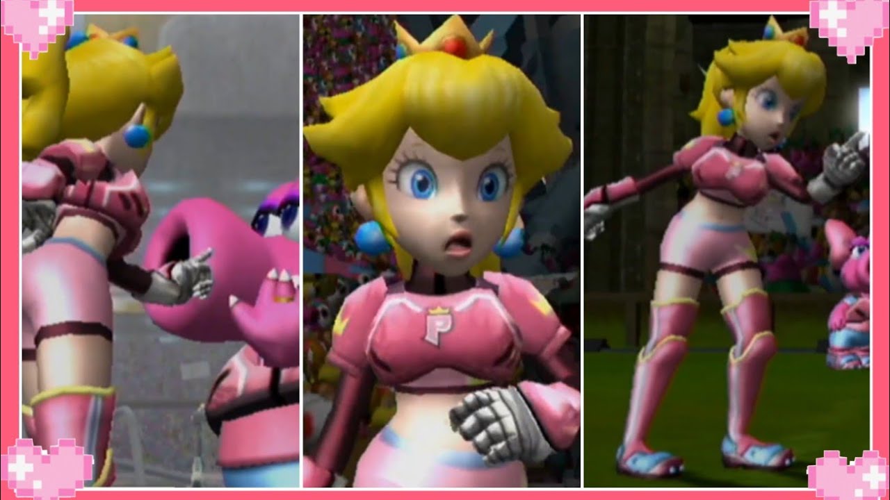💗 Mario Strikers Charged - Peach losing animation All Teammates Scenes 💗