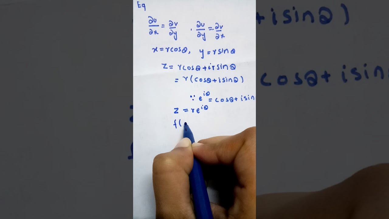 Cauchy riemann equations in polar form  ||easy method ||hindi, urdu