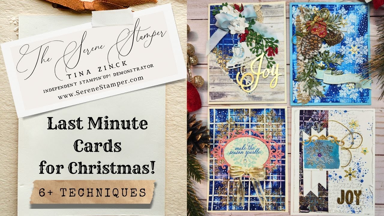 14 Last-Minute Christmas Cards Using 6+ Fun Techniques!