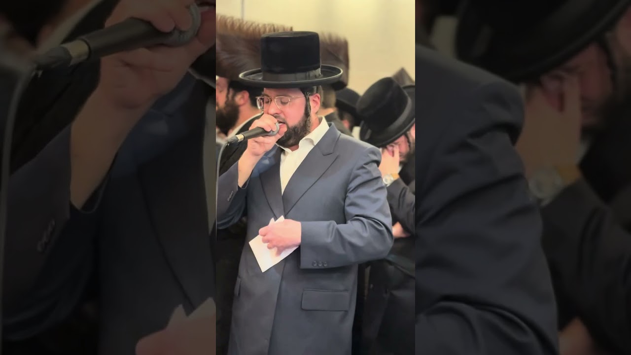 מוטי ויזל ומוטי רוזנפלד בגראמען מרגשים בחופת חתן יתום (צילום: נטע שפר)