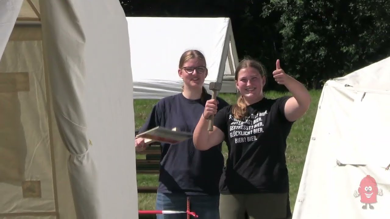 Kinderfeuerwehr-Zeltlager, 07.07.2023: Anreise, Anmeldung, der erste Tag im Zeltlager, Rallye