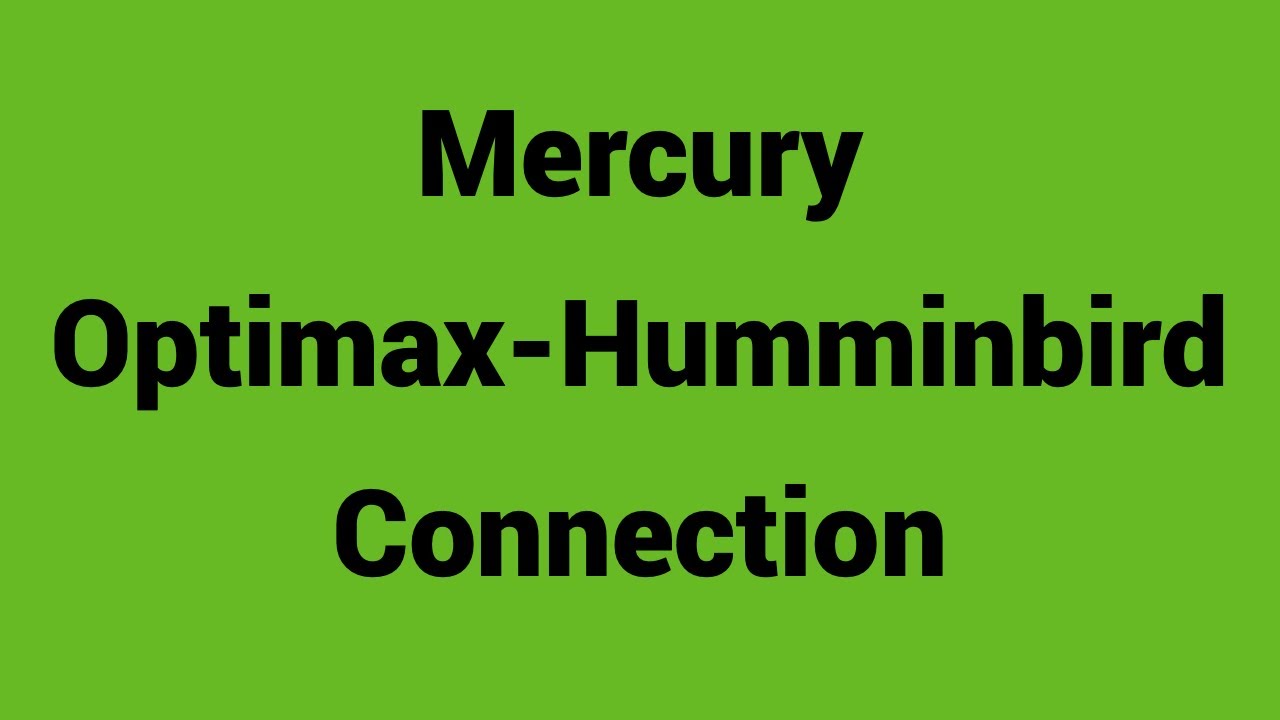 Mercury Optimax и Humminbird Connection обмениваются данными о двигателях