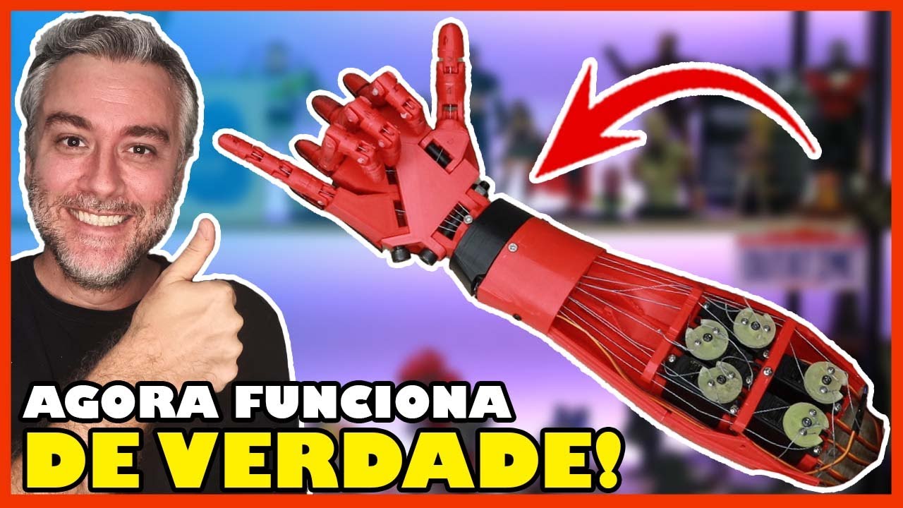 BRAÇO de ROBÔ na IMPRESSORA 3D - Agora funciona de verdade | Inmoov