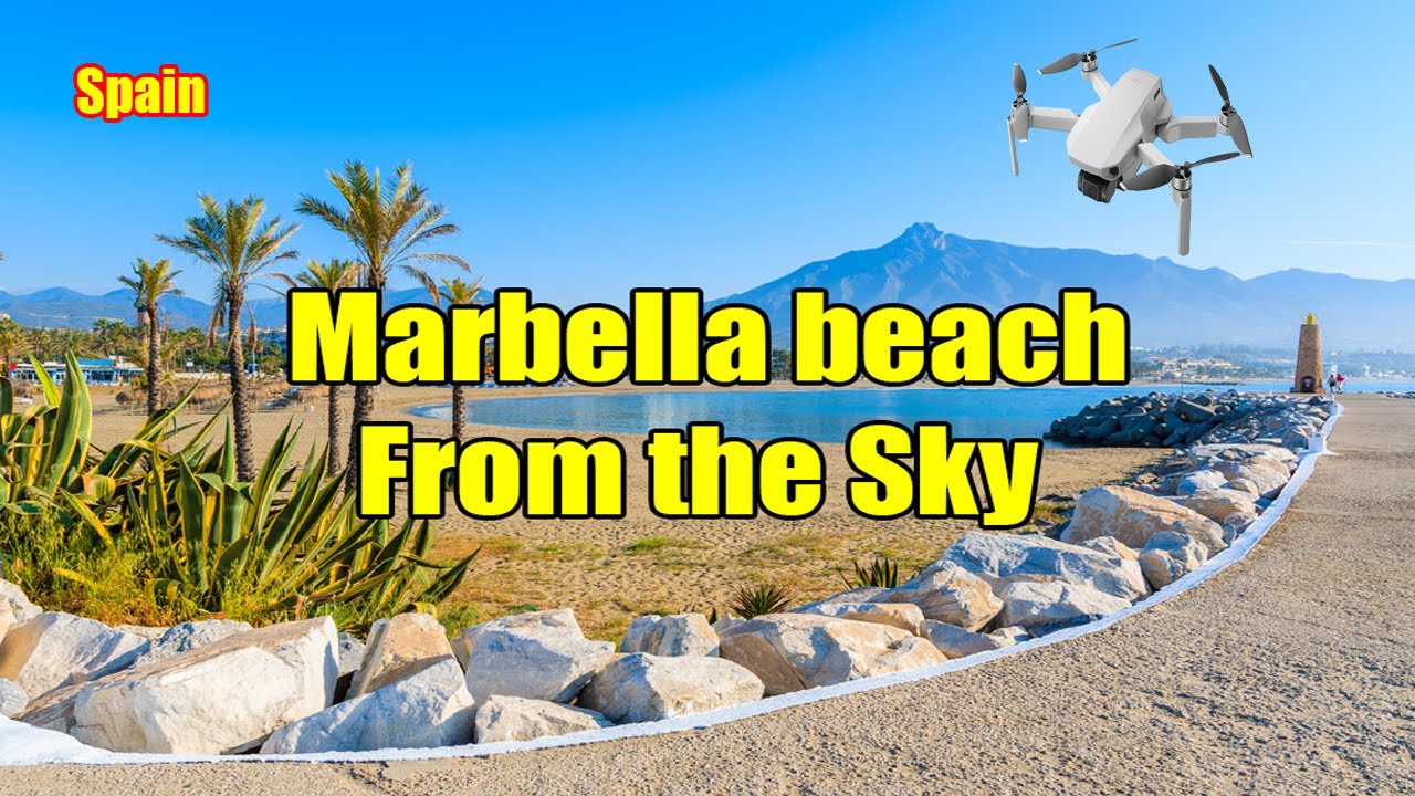 Marbella Beach, DRONE VIEW-Beautiful Sunset-Malaga- SPAIN/DJI MINI 2