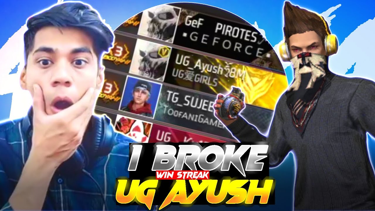 I BROKE UG AYUSH WIN STREAK 🥵 || UG AYUSH Vs BISHAL FF 🔥