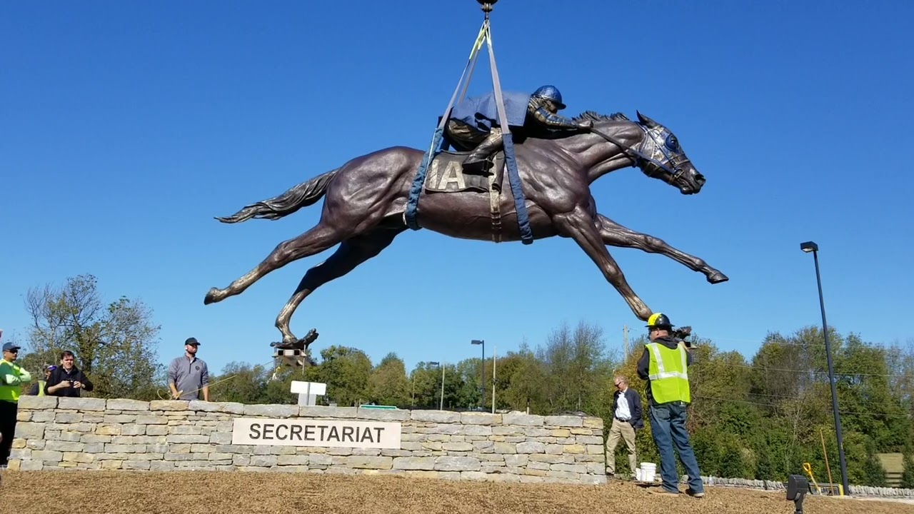 Secretariat monument is placed in Lexington, Ky.
