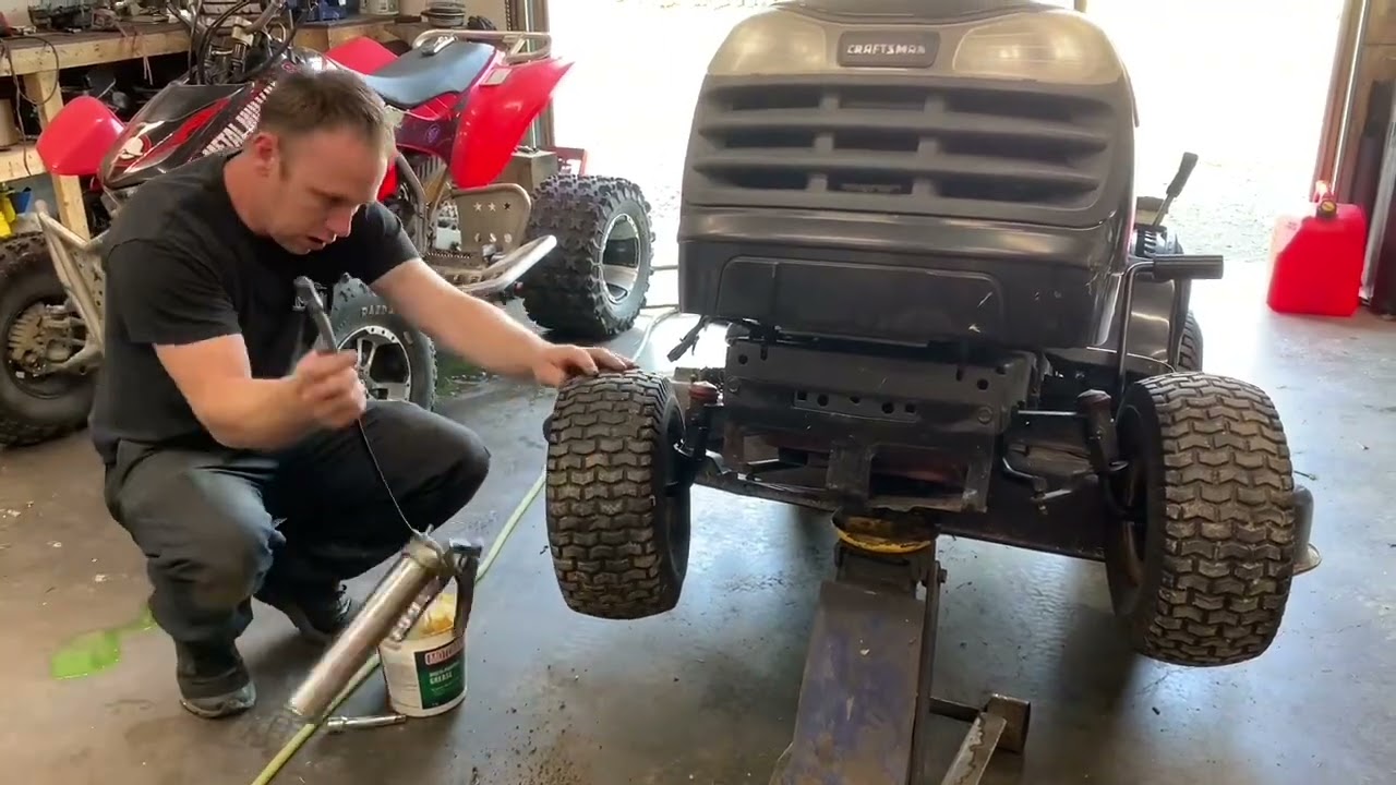 Installing &ldquo;Poor man&rsquo;s power steering&rdquo; on a Craftsman Lawn Tractor