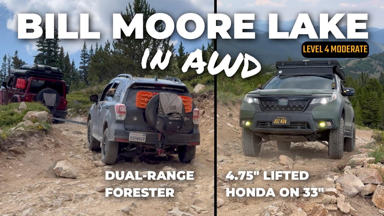 Bill Moore Lake:  Honda Passport & Dual-Range Subaru try to follow a Jeep!
