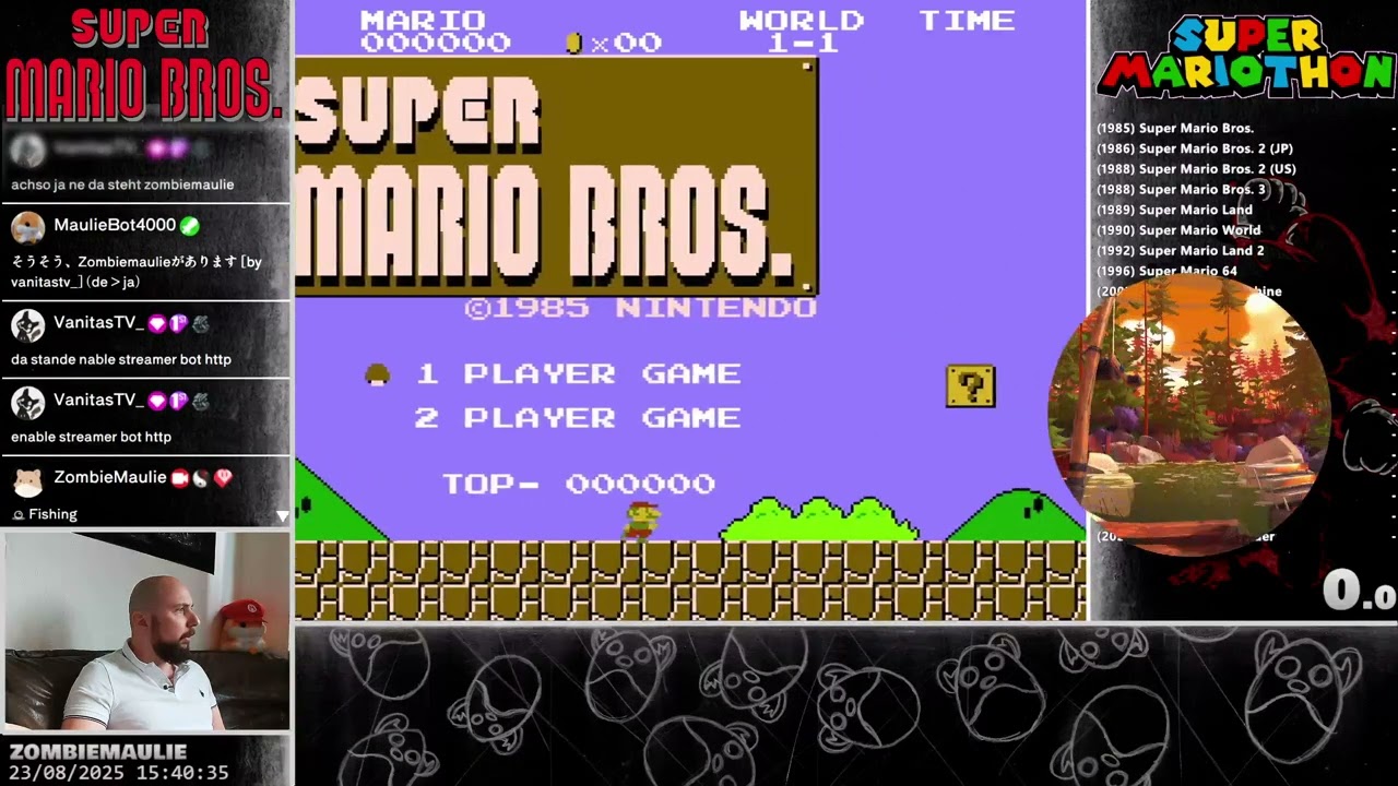 [23.08.2025] [1/2] Super Mariothon #1 - Mario wird 40! (Super Mario Bros 1, SMB2)