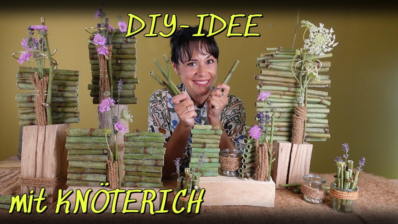 SOMMERDEKO für TERRASSE oder ESSZIMMER / DIY - IDEE mit KNÖTERICH