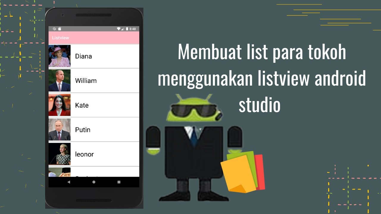 Membuat list para tokoh menggunakan listview android studio  Part V