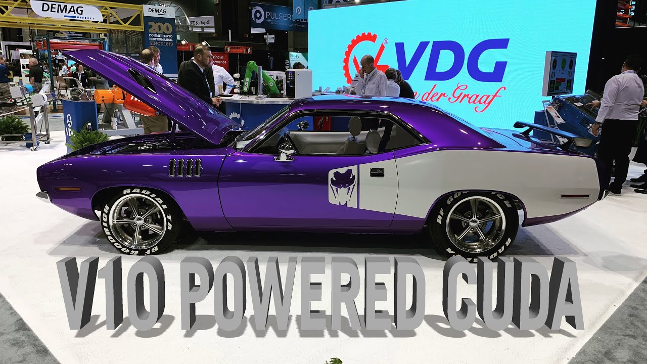 800HP V10 Viper SRT10 Swaped 1973 Plymouth Barracuda CUDA - Plum Crazy Mopar - [4K]