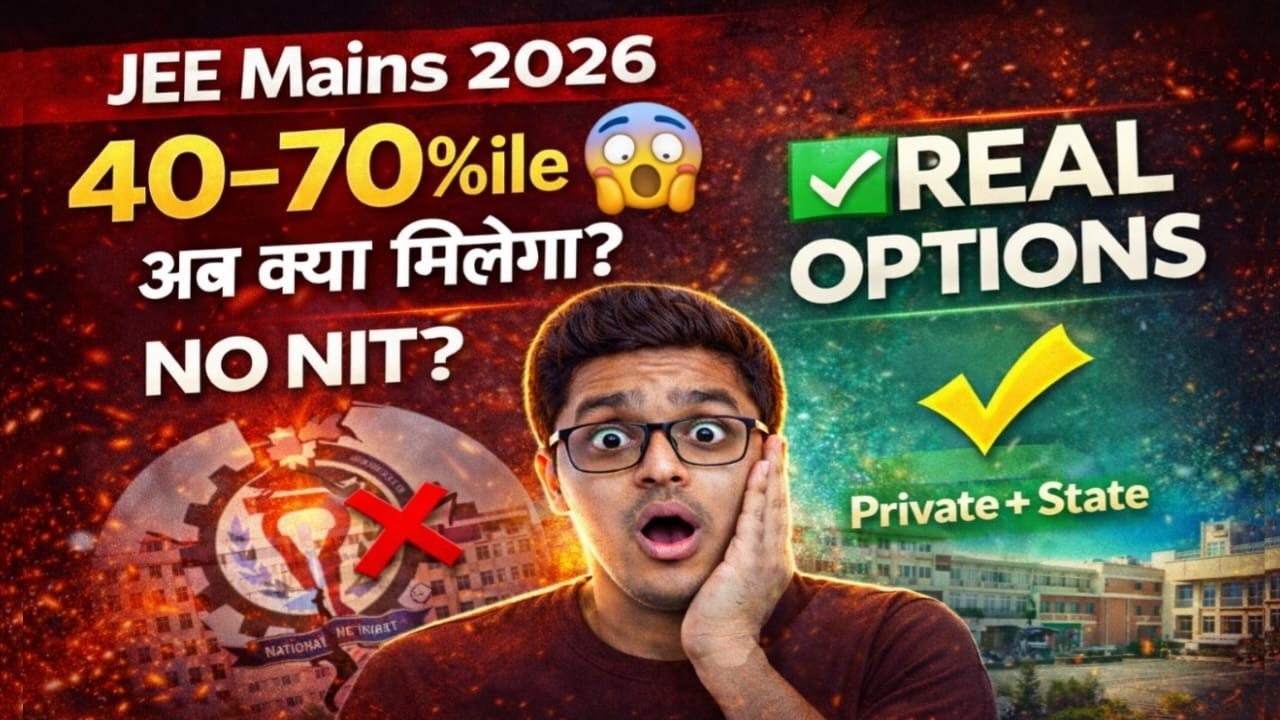 40–70 Percentile 😱 JEE Main 2026 | कौन सा कॉलेज मिलेगा? Full Reality Check