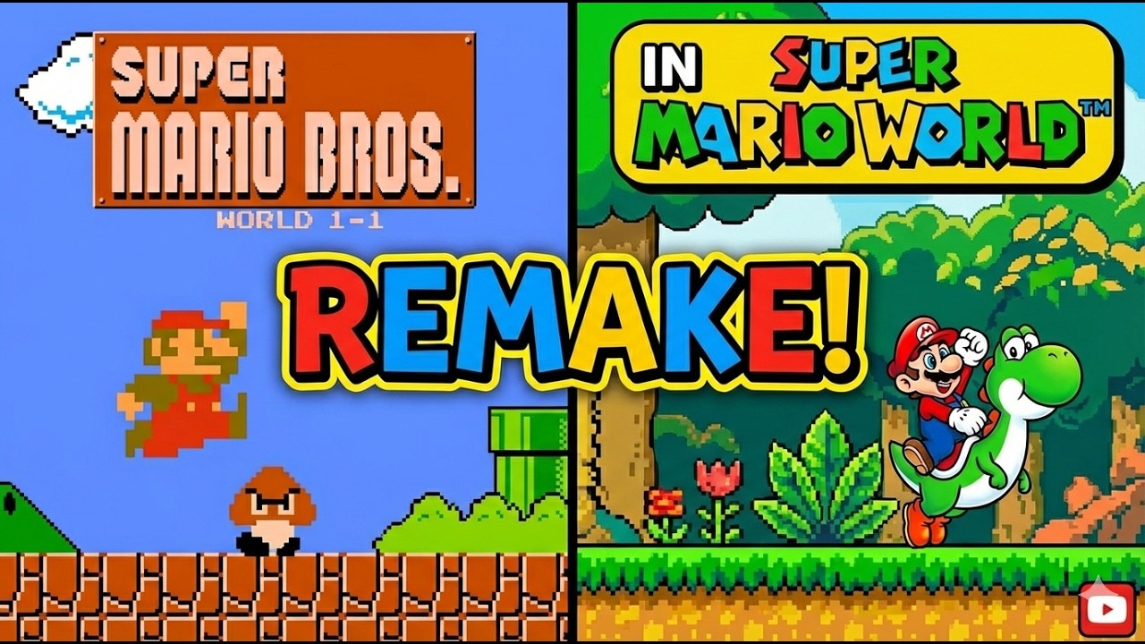 What if Super Mario Bros. NES was Recreated in Super Mario World?!