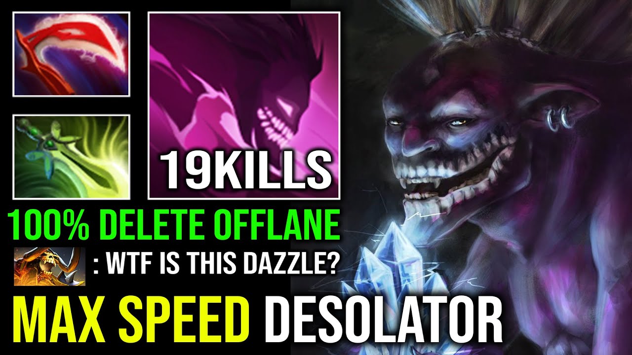 How to Offlane Dazzle 100% Max Desolator Right Click Instant Delete Max Attack Speed Dota 2