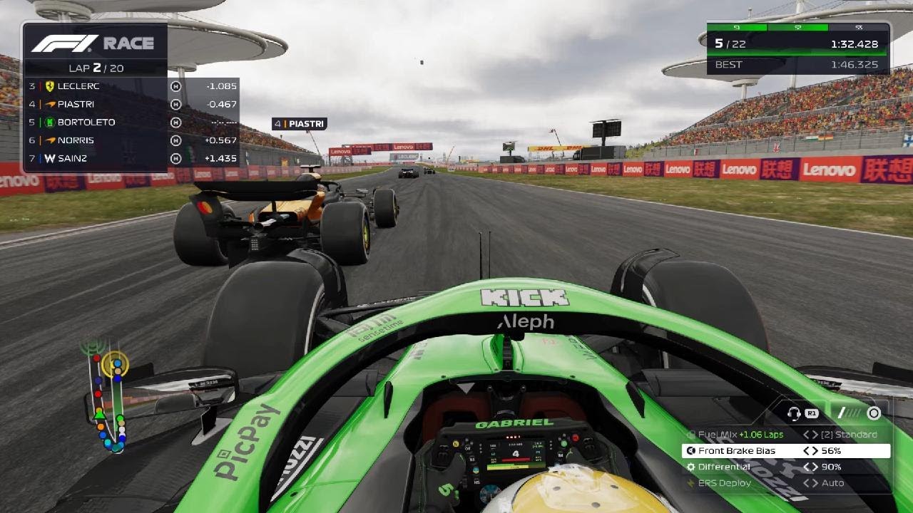 F1 25 Gabriel Bortoleto Career Mode Race China Grand Prix