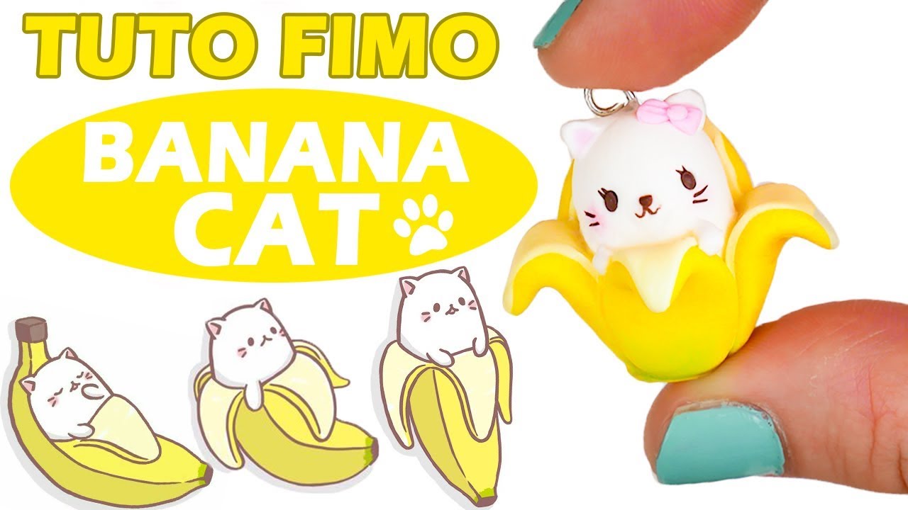 TUTO FIMO - BANANA CAT 🐱🍌( chat banane )