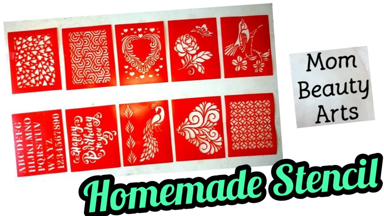 Homemade stencil making video/Mom beauty arts/MBA