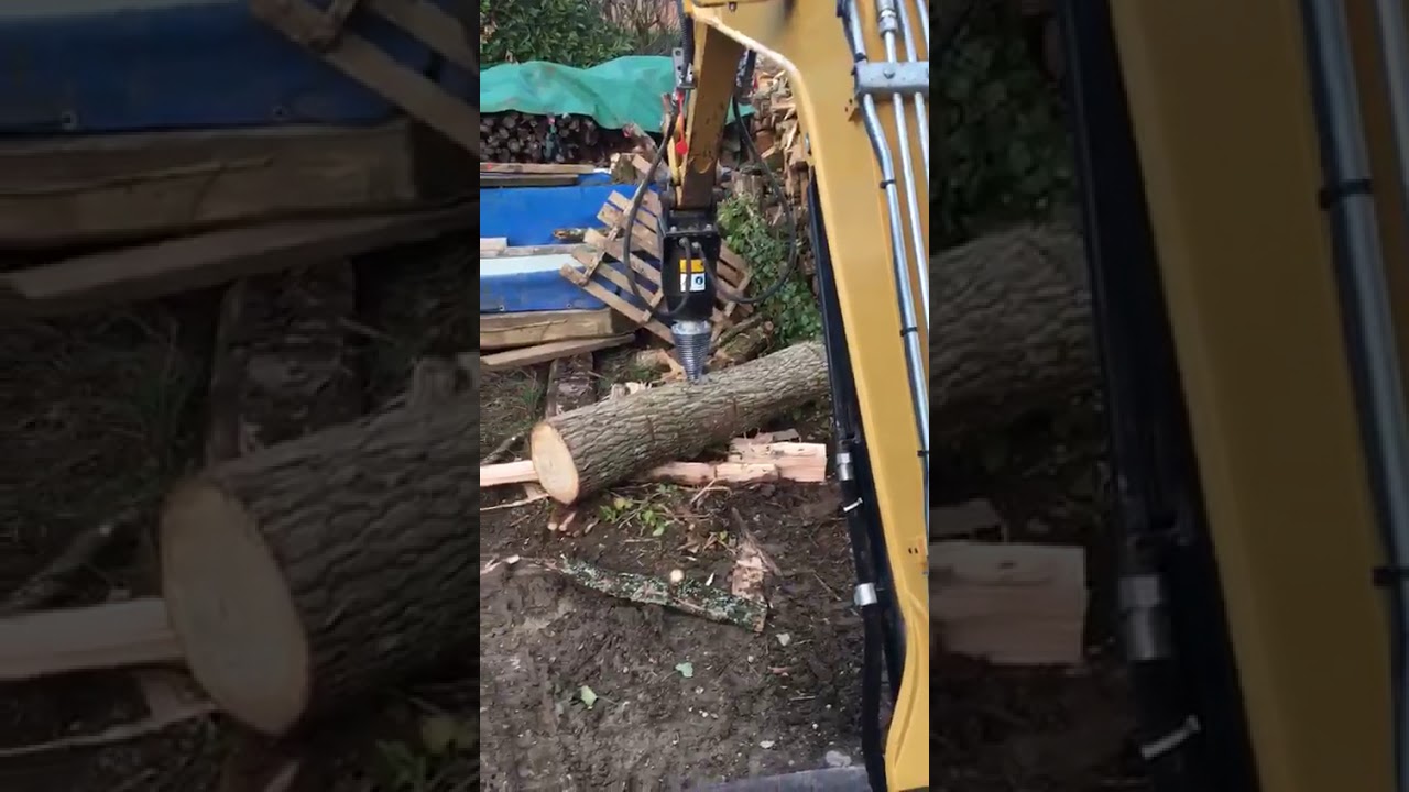 Vidéo client fendeuse à vis BS1 sur mini pelle 2,7T