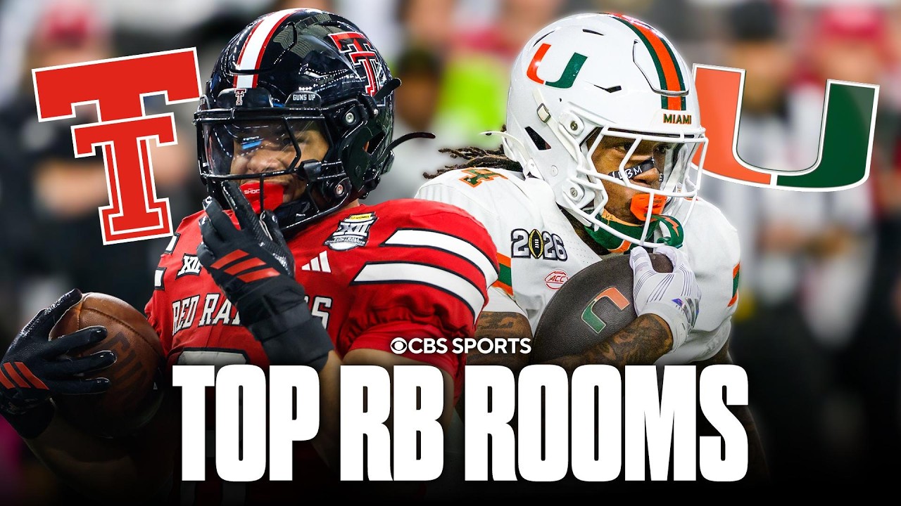 Top 5 college football running back rooms entering 2026 ✅
