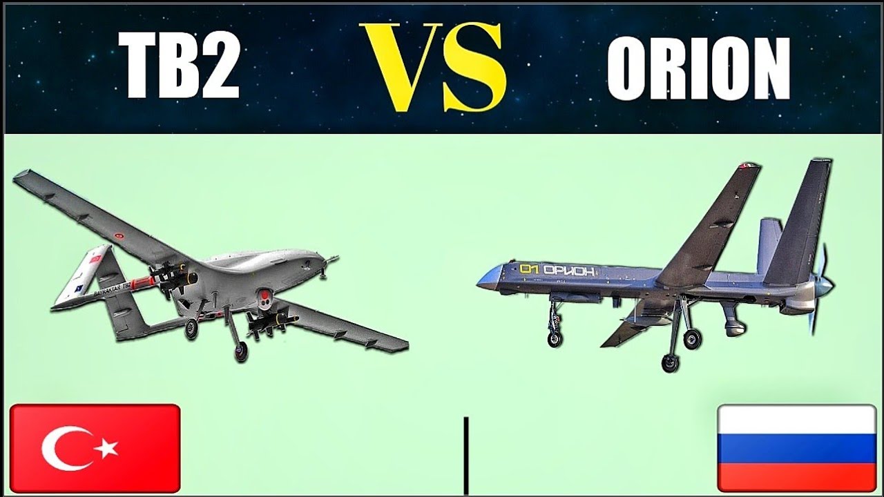 Turkish Bayraktar TB2 VS Russian Orion-E Combat Drone | UAV