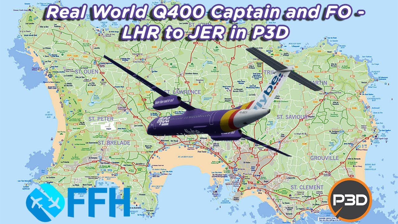 Majestic Dash 8 Q400 || Full Flight Heathrow to Jersey in P3D with VATSIM & real world crew!