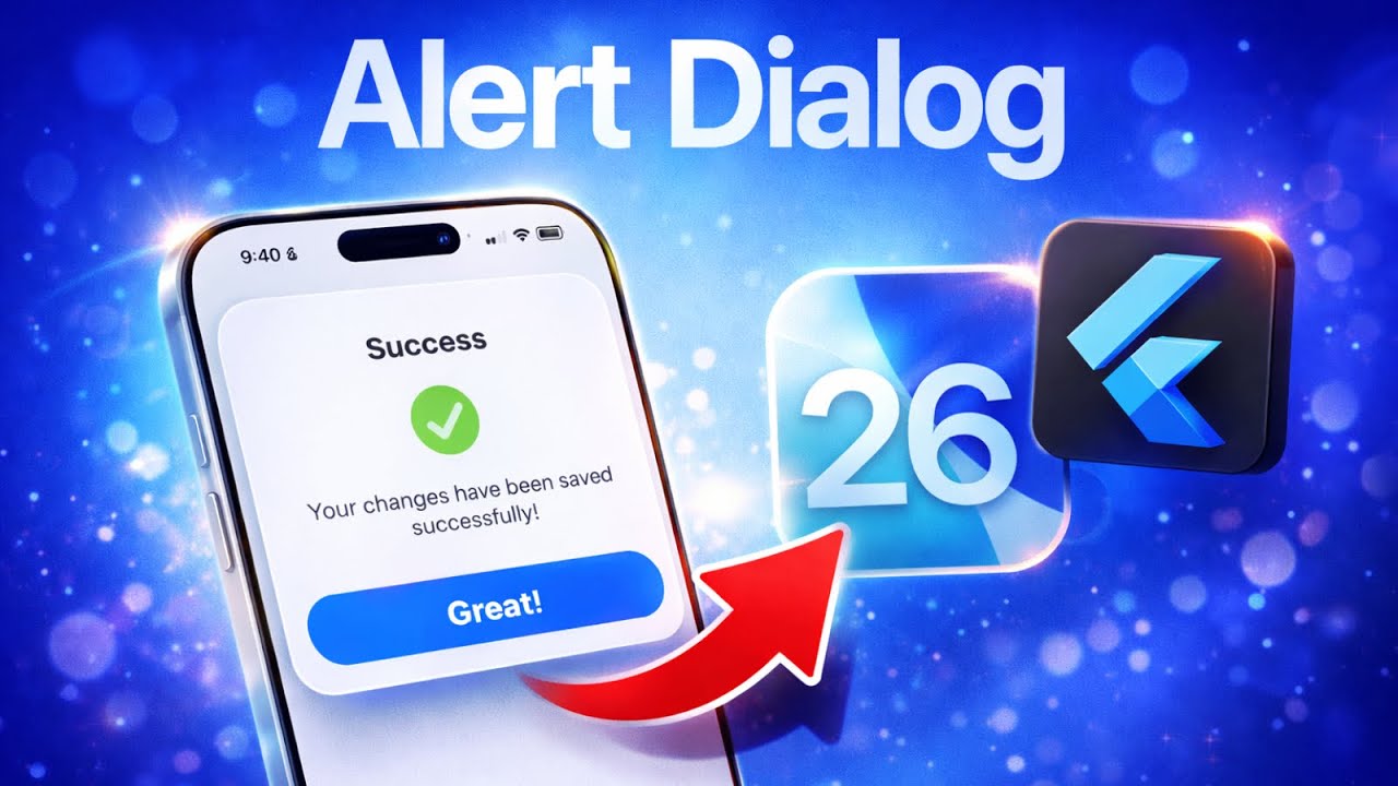 iOS 26 Success Alert Dialog in Flutter | Confirmation Message UI Tutorial #flutter
