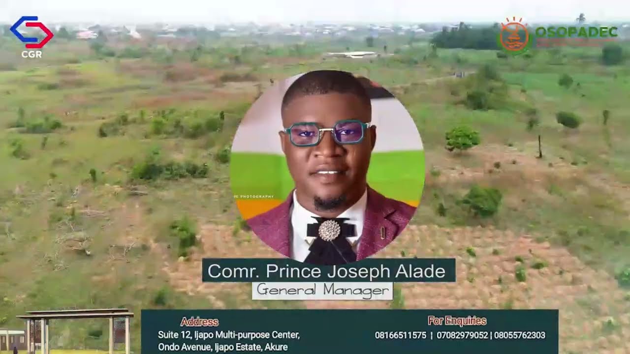 PRIME LAND FOR SALE BY COASTVILLE GLOBAL RESOURCES LIMITED-AN INVESTMENT COMPANY OF THE OSOPADEC
