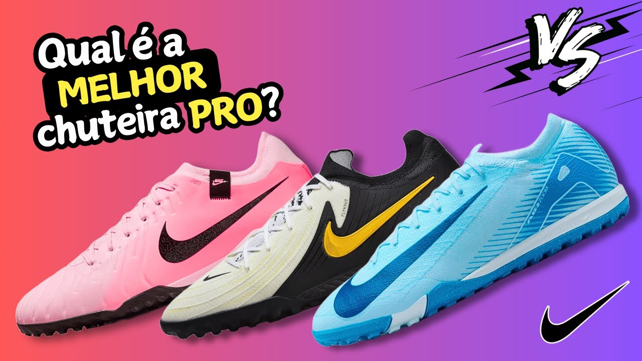 As Top Chuteiras profissionais da Nike em 2024! Tiempo vs Phantom vs Mercurial – Qual Escolher?