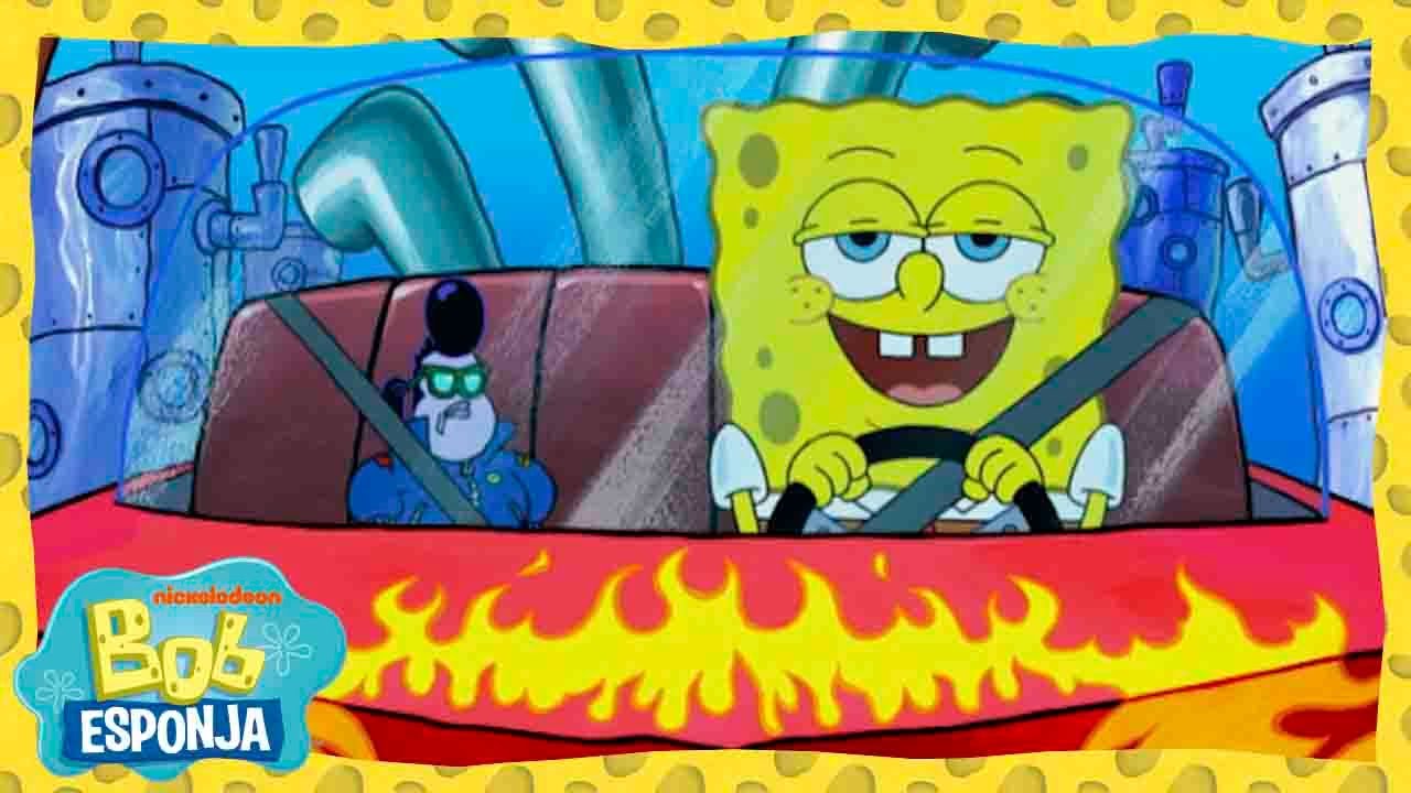 Bob Esponja | O Bob Esponja virou piloto de corrida! | Nickelodeon | Bob Esponja em Português