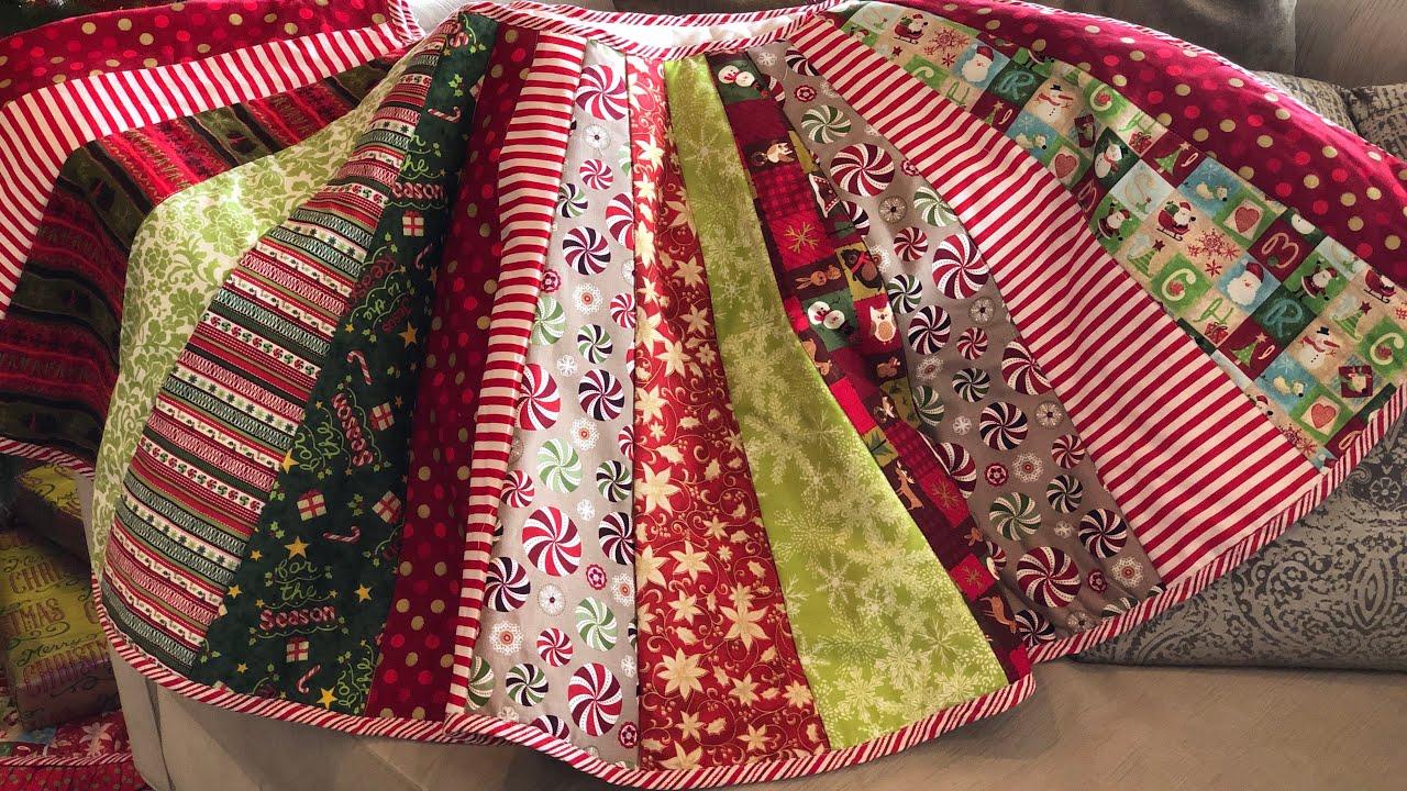 Handmade, Quilted Christmas Tree Skirt Tutorial