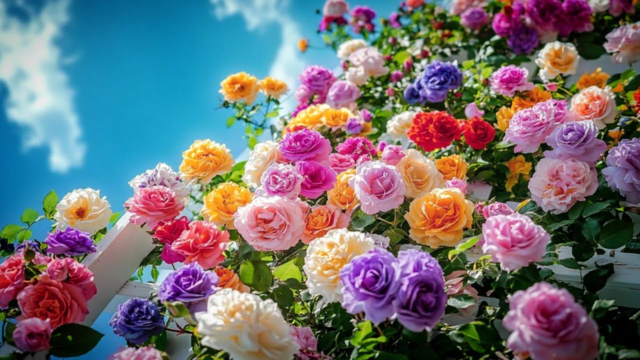 Dreamy Rose Garden View 🌸 | Pure Nature Vibes Fresh Blooming Roses 🌹 | So Peaceful