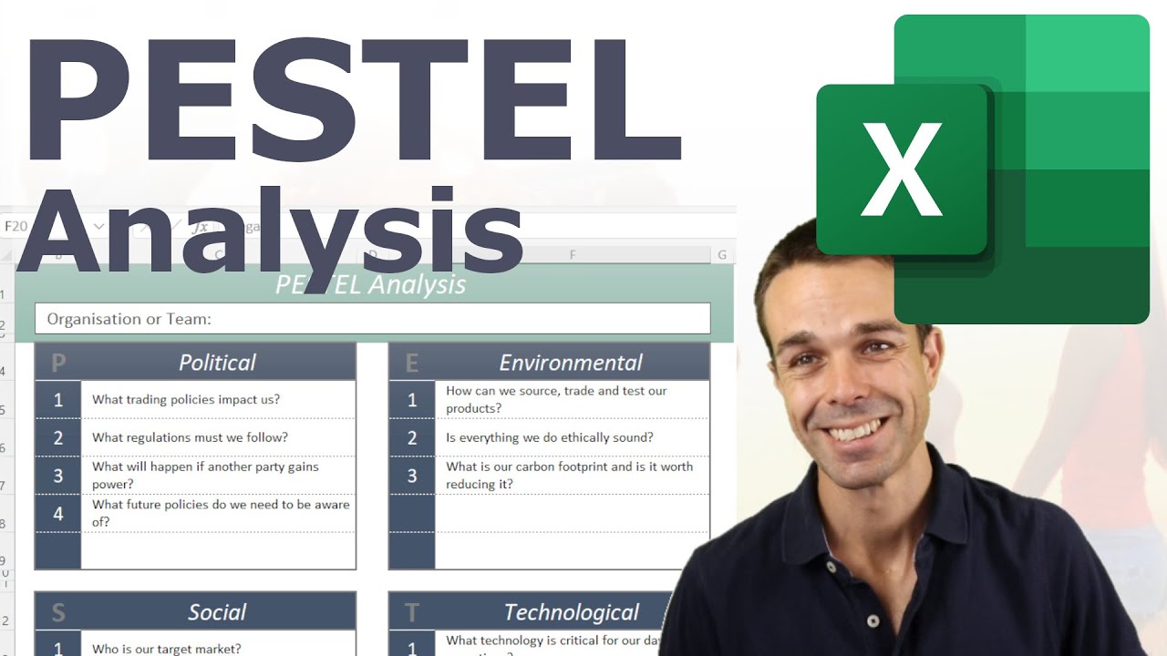 Как создать шаблон анализа PESTEL в Excel