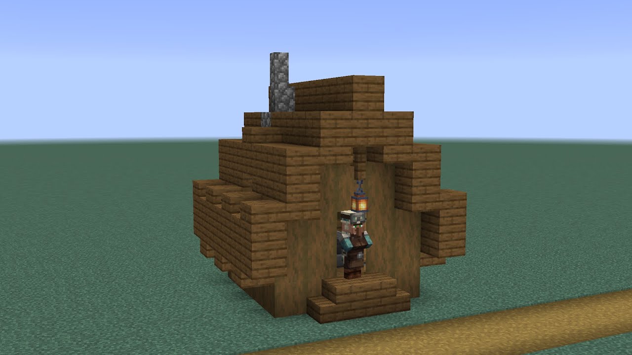 How to build a Minecraft Village Armorer House 2 (1.14 snowy tundra)