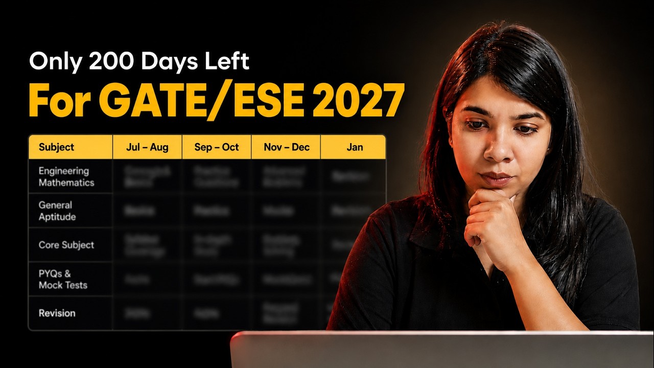 🚨 Only 200 Days Left for GATE/ESE 2027 | Complete Preparation Roadmap By Shubhi Mittal