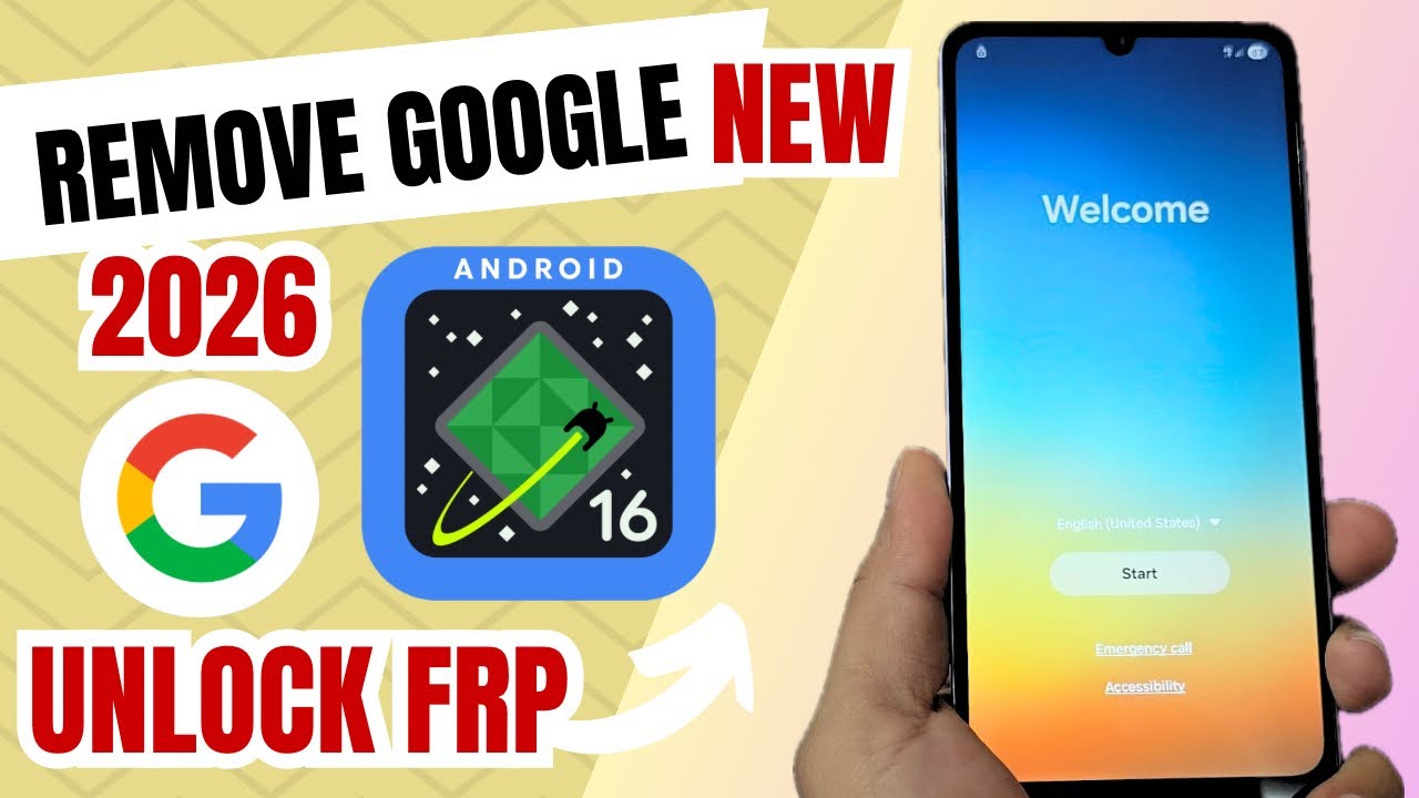 Разблокировка Samsung FRP bypass 2026, удаление учетной записи Google FRP на Android 16