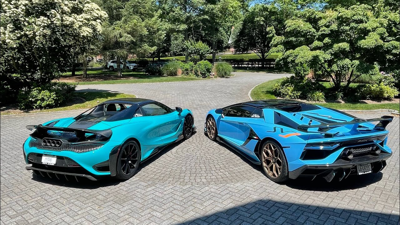 Going for a ride in the Lamborghini Aventador SVJ & Mclaren 765LT🔥🔥