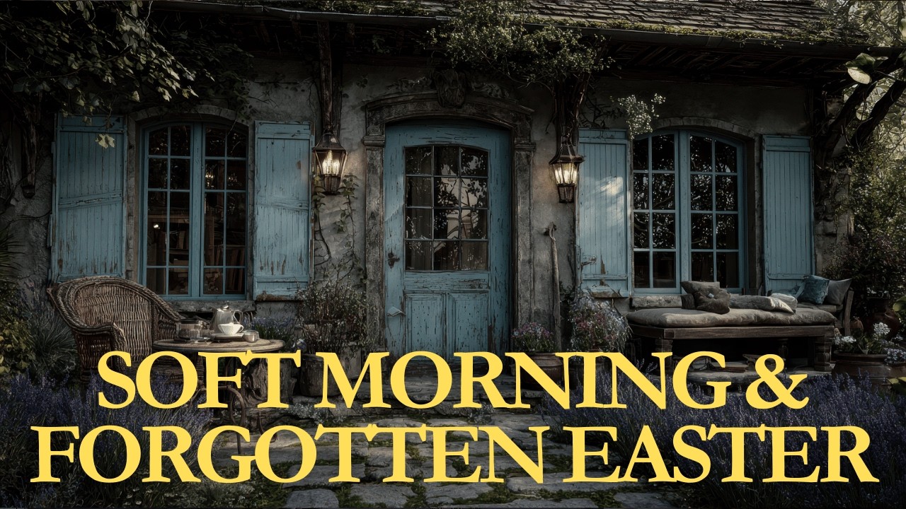Romantic Dusty Teal Easter Cottage | Vintage French Country Spring Decor Full of Quiet Memories
