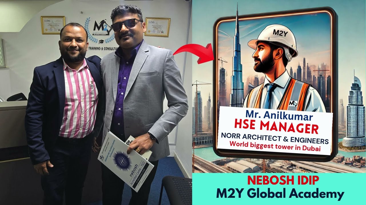 Mr. Anilkumar, #HSEManager at #NORR Architect & Engineers, Completes #NEBOSHIDIP at #UAE
