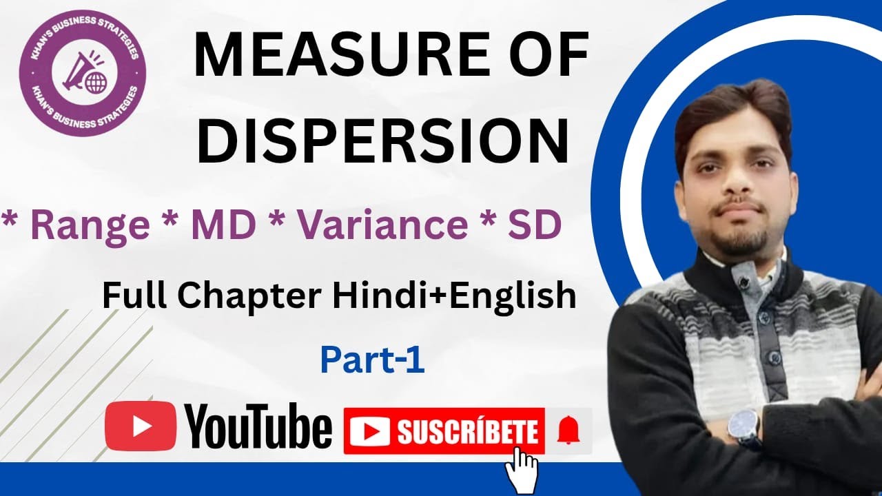 Measures Of Dispersion  part -1 l Class 11 Statistics Range ,QD, MD Variance SD Explained